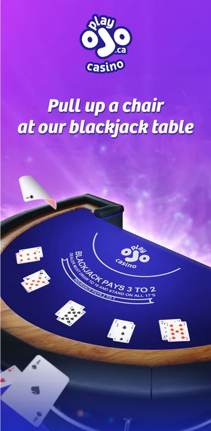PlayOJO Canada app: blackjack table